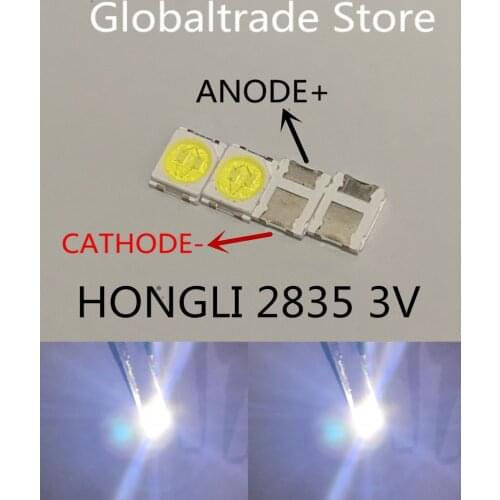 1000PCS HONGLI TRONIC LED Backlight DOUBLE CHIPS 1210 3528 2835 1W 3V 100LM Cool white LCD Backlight for TV TV Application