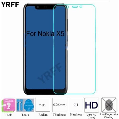 2PCS 2.5D 0.25mm 9H Tempered Glass Screen Protector Protective Film For NOKIA 2.1 3.1 5.1 For Nokia X5 Free Tools
