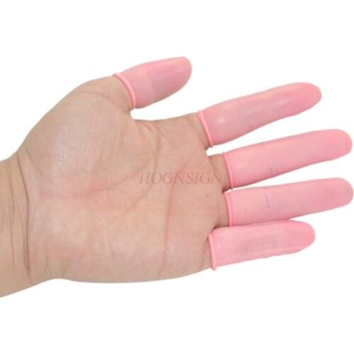500g Pink Latex Finger Set Disposable Purification Dust-free Electronics Industrial Beauty Manicure Finger Cover Rubber Sale