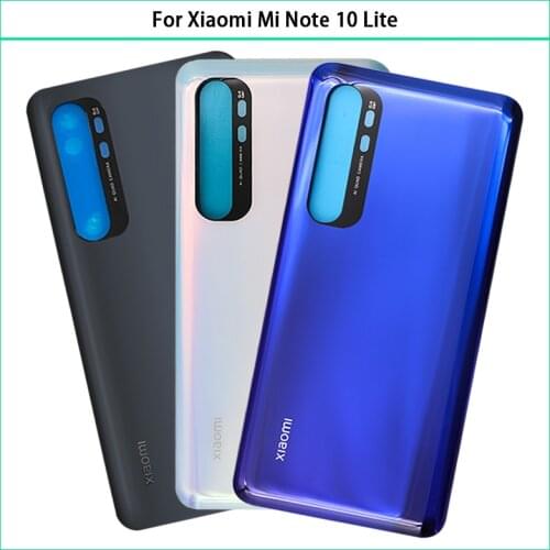 New 6.47" For Xiaomi Mi Note 10 Lite Battery Back Cover Mi Note10 Lite Rear Door 3D Glass Panel Housing Case Cover Replacement