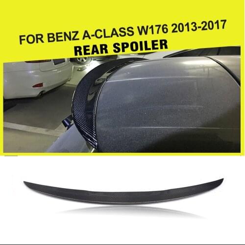 Car-Styling / FRP Carbon Fiber Racing Auto Rear Trunk Duck Spoiler Lip Wing for Mercedes Benz A-Class W176 2013 - 2017