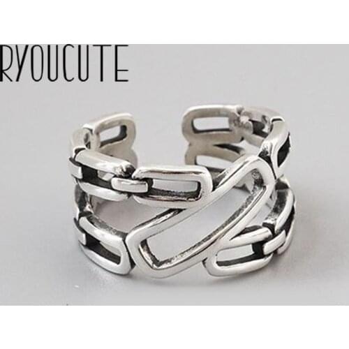 Bohemian Ethnic Silver Color Geometric Irregular Rings for Women Bridal Wedding Vintage Open Finger Rings Christmas Gifts