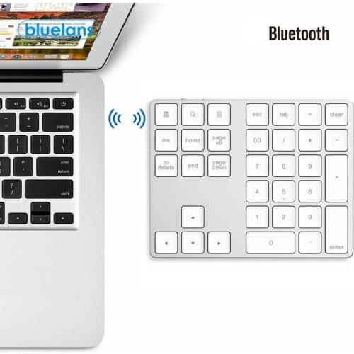 Digital Keyboard Bluetooth New Portable Mini Portable Aluminum 34 Keys Wireless Keyboard Keypad For Office MacBook Air/Pro