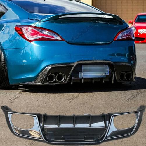 For 2010 2011 2012 Hyundai Genesis Coupe Real Carbon fiber Rear Bumper Lip Spoiler