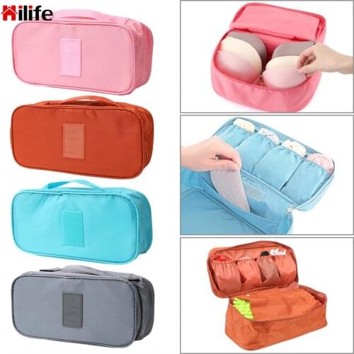 Travel Clothes Organizer Multifunction 4 Colors Womens Bra Underwear Storage Bag Portable Cosmetic Makeup Pouch Case