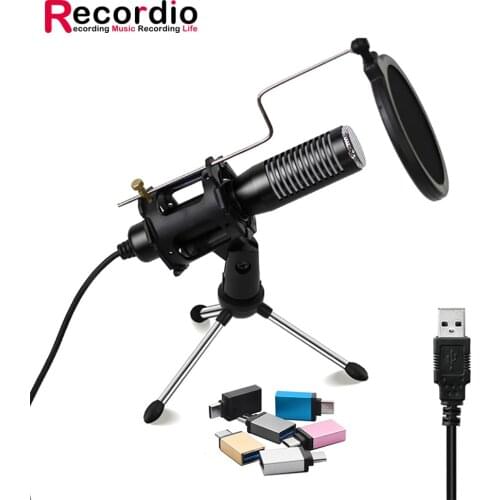 GAM-U03 Professional condenser recording studio USB microphone with tripod stand for computer Live Recording Gaming