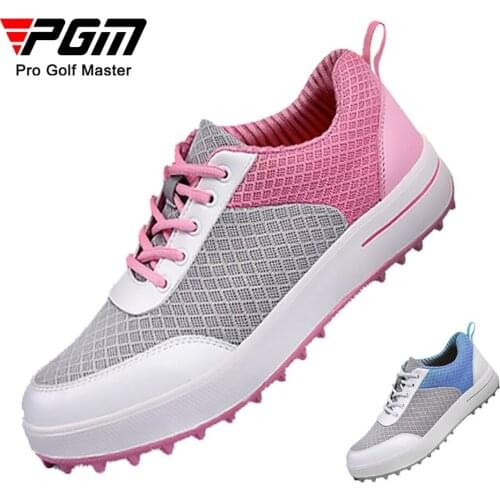 PGM summer breathable Mesh cloth Golf shoes womens super light Wear-resistant no crease net cloth Golf Sneakers 34-39