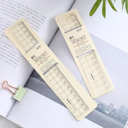 1pcs 15/18/20cm Creative simplicity Ruler Transparent Square acrylic plastic Student Exam Scale Ruler Office School Supplies