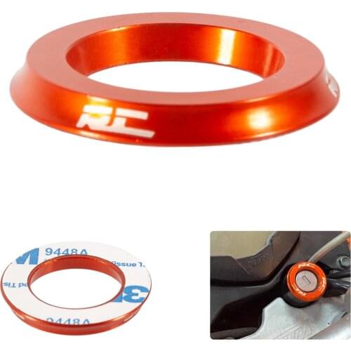 Motorcycle Ignition Switch Cover CNC Aluminum Starter Lock Decorative Ring Surround for RC125 RC200 RC390 RC8/R