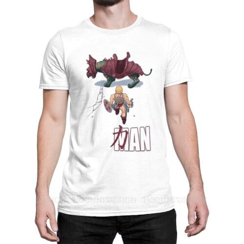 Mens Akira T Shirts Anime He-Man and The Masters of The Universe 100% Cotton Clothing Funny Short Sleeve Crewneck Tee Shirt