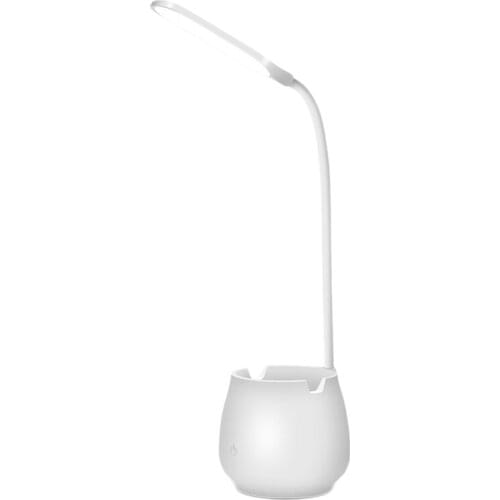 Desk Lamp Eye Protection Learning Reading Light 5W 1250Mah USB Charging with Pen Holder Mobile Phone Holder