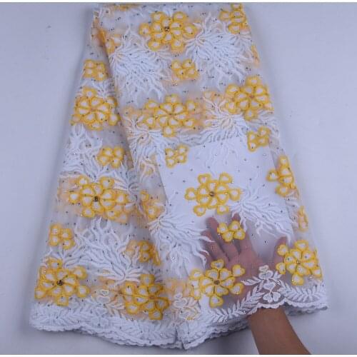 New Arrival French Milk Silk Lace Fabric High Quality African Dry Lace Fabric With Stones Milk Silk Lace Fabric For Dress F1617