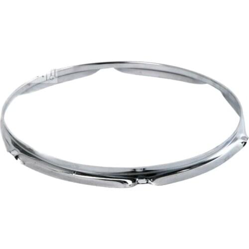 12 Inch 6 Hole 13 Inch 6 Hole 14 Inch 6 Hole Snare Drum Rim Drum Hoop Iron Drum Ring Silver and Black 1 Piece
