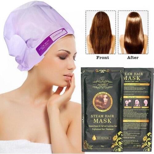 New Aliver Automatic Repair Heating Steam Hair Mask Smoothing Moisturizing Oil For Hair Treatments Dry Pure Scalp Hair Care Mask