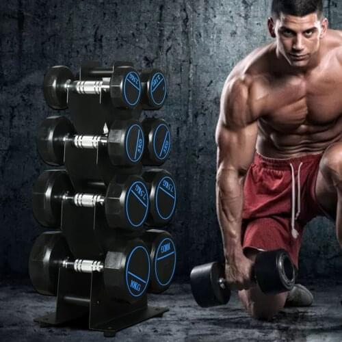 Durable Dumbbell Rack Sports Equipment Hand Weight Storage Holder Office 4 Layers Tower Stand Space Saving Home Gym Organizer