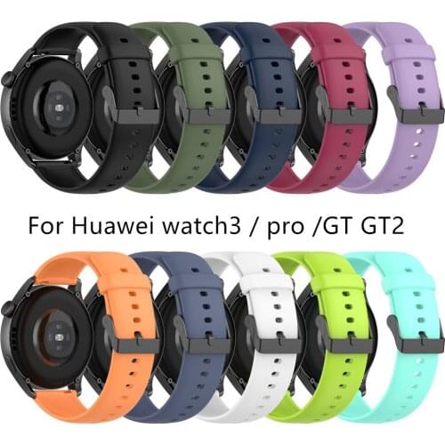 100pcs 22mm Band For Huawei Watch 3 Soft Silicone Watchband For huawei Watch 3Pro/GT 2e/gt2 pro Universal Wristband