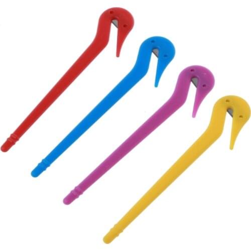 4 Colors Elastic Hair Bands Remover Pony Picks Hair Ties Cutting Pony Rubber Hair Ties Pain Free Ponytail Remover Tools