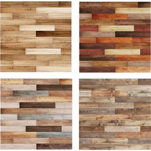 20pcs Imitation Wood Grain Peel and Stick Tile Floor Wall Sticker DIY Self Adhesive Kitchen Bathroom Home Decoration