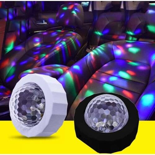 Stage Light Disco Ball Lamp Bright LED Crystal Flash Light Mini LED Voice Activated Lamp Double Lighting Mode