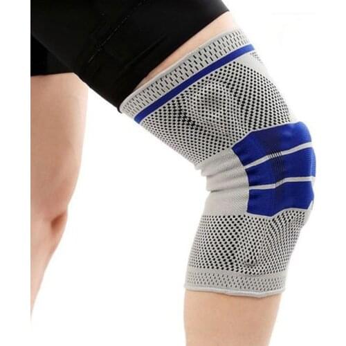 Silicone Spring Knee Braces Sport Support Strong Meniscus Compression Protection