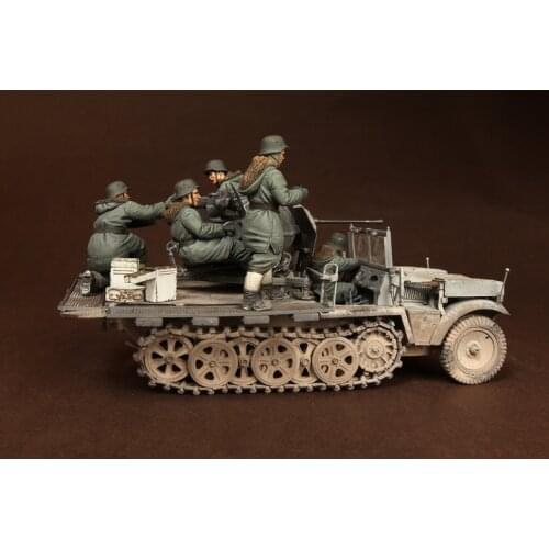 [tuskmodel] 1 35 scale resin model figures kit WW2 big set German panzer crew s16 (5 figures)