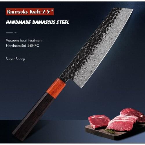 Japanese Kitchen Knives Handmade Kiritsuke Knife Chef Cooking Tools Wood Handle High Quality Eco Friendly Products