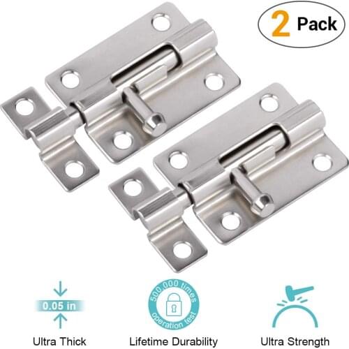 Stainless steel door latch sliding lock bolt latch buckle buckle staple door security lock