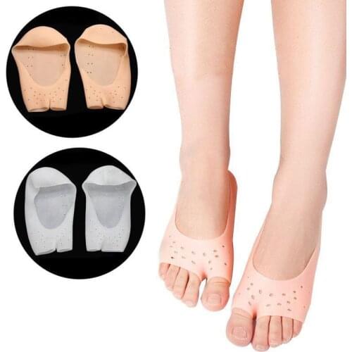 1Pair Soft Silicone Moisturizing Gel Socks For Foot Care Protector Relieve Dry Cracked Peeling Heels Shoes Insole Pedicure