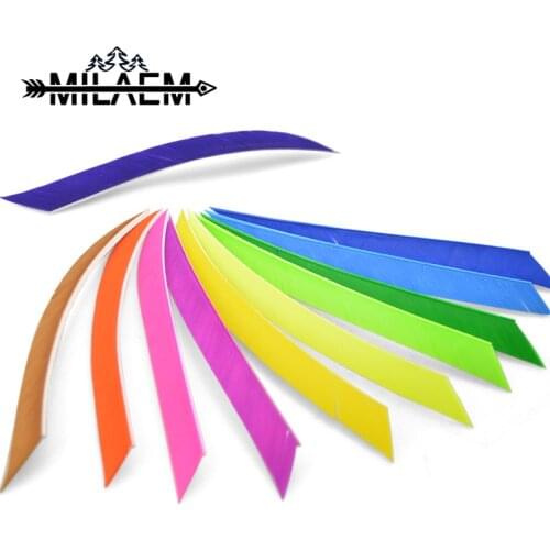 50 Pcs 5 Inch Archery Arrow Vanes Right Wings British Big Knife Natural Feather Recurve Compound Bow Arrows Hunting Accessories
