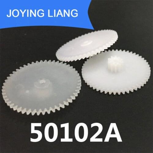 50102A 50102B Modulus 0.5 Gears OD26mm 50 Teeth 10 Teeth 2mm Hole Plastic Double-Layer Gear Toy Accessories 10pcs/lot