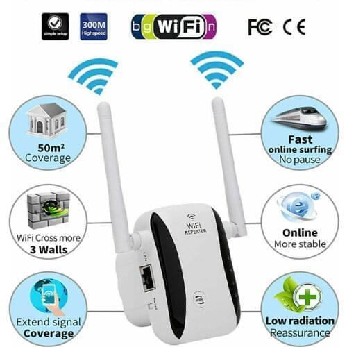 Wireless WIFI Repeater 300Mbps Wifi Extender Long Range Wi fi Signal Amplifier Wi-fi Booster Access Point Dual Antenna WR29