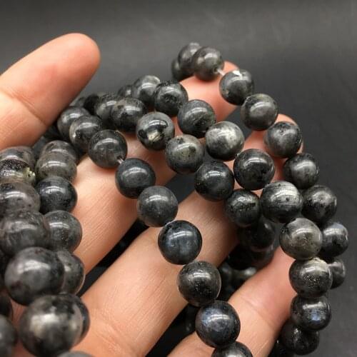 1 Strand Natural Stone Black Shining Beads Mysterious Black Spacer Charm For DIY Man Woman Jewelry Making Handmade Accessories