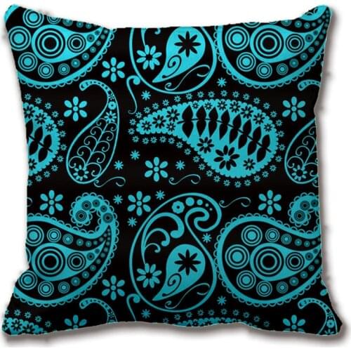 Paisley Pattern In Rich Turquoise Throw Pillow Case Decorative Cushion Cover Pillowcase Customize Gift By Lvsure For Sofa Seat