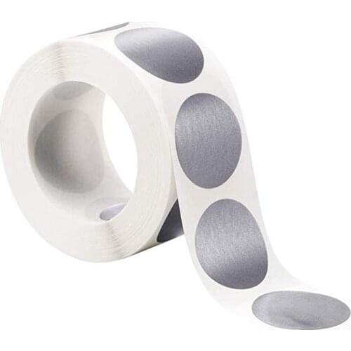 50-300pcs Silver Scratch Off Stickers Round Shape Labels sticker DIY handmade for game Scratch Sticker Labels stationery