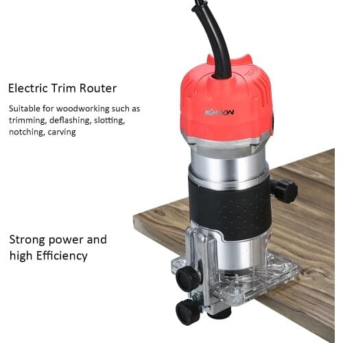 Woodworking Trim Router 220V 800W Electric Trimmer Compact Palm Router Corded 30000r/min Router for Slotting Notching