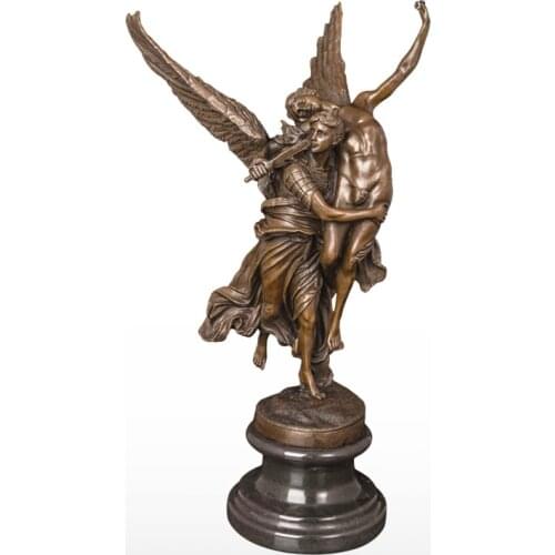 Greek Mythology Bronze Sculptures Gloria Victis Cupid Eros & Psyche Vintage Statue Wedding Decoration