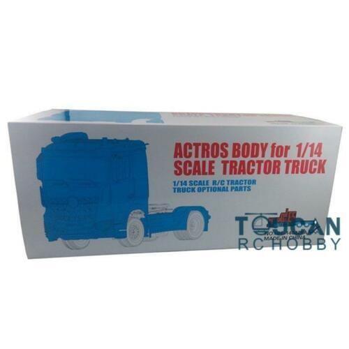 Hercules 1/14 RC 2Axles Actros Body Car Cabin Shell for DIY Tractor Truck Model TH01062-SMT4