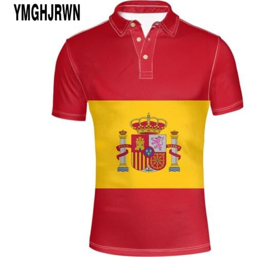 SPAIN youth diy free custom made name number Polo shirt nation flag es spanish country college print photo logo text clothing
