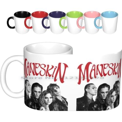 M?neskin Rock Band Maneskin Ceramic Mugs Coffee Cups Milk Tea Mug Maneskin Maneskin Maneskin 2021 2021 Zitti E Buoni Maneskin