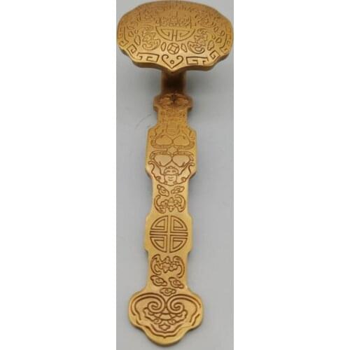 China brass Five blessings ruyi crafts statue