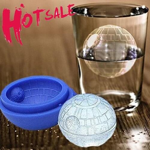 Round Mold Whiskey Maker Ball Mold Chocolate Cake Mould Brick Blue Color Maker Ice Mold Kitchen Bar Accessiory