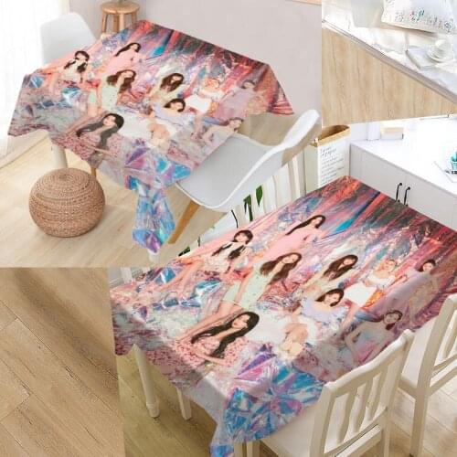 Twice Girl Kpop Tablecloth 3D Print Oxford Fabric Square/Rectangular Dust-proof Table Cover Party Home Decor TV Cover 0619