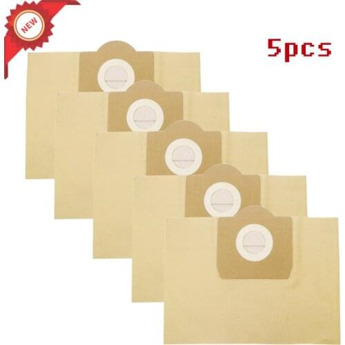 5pcs Vacuum Cleaner Bags Dust Bag Filter Paper Bag For Karcher A2204 A2656 WD3200 WD3300 For Rowenta RB88 RU100 RU101