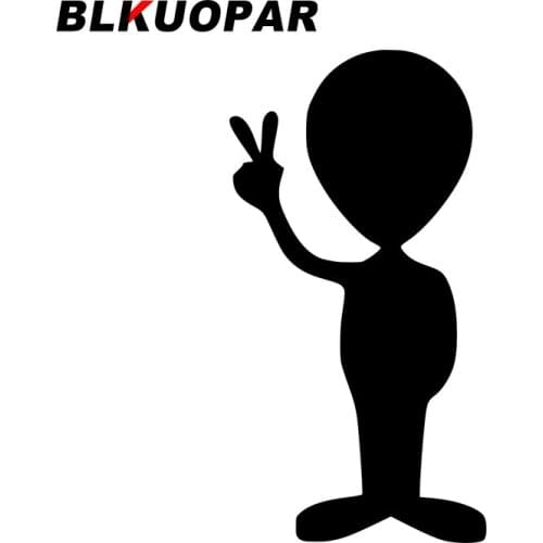BLKUOPAR for Victory Alien Cartoon Car Stickers Creative Decals Skateboard Motocycle Helmet Waterproof Occlusion Scratch Decor