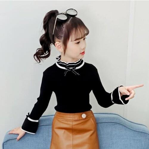 New 2020 Fashion Autumn Winter Toddler Teenager Clothes School Girls Pullover Sweaters Long Sleeve Kids Knit Sweaters Tops
