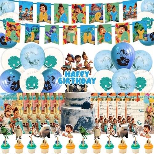 New Disney Pixar Luca Movie Luca Alberto Happy Birthday Party Decoration Balloons Sea Monster Anime Figure Toys Gift for Kids