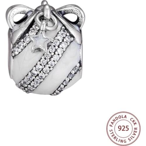 Fits Pandora Bracelet 925 Sterling Silver 2018 Limited Edition Christmas Ornament Bead Charms DIY Jewelry Making