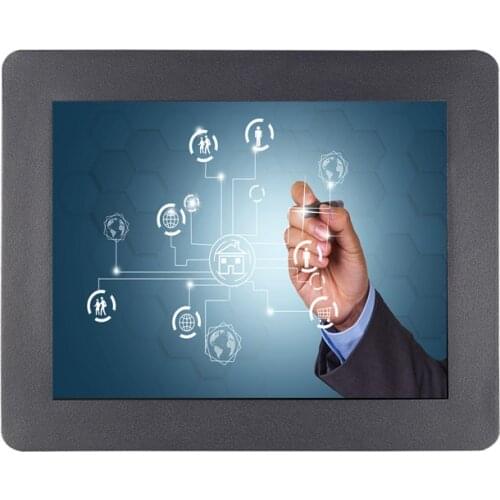 9.7" 10" 4:3 Industrial Panel Mount 1024x768 IPS Resistive/Capacitive Touch Screen Monitor With VGA/DVI/HDMI Interface