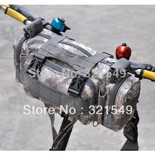 Gray New Cycling Bike Bicycle Multifunction handlebar Bag Waist Bag Shoulder Bag