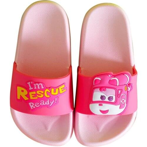 New Summer Children Cartoon Super Wings Baby Boy Girls Slippers Kids Antiskid Slipper Beach Shoes Flip Flop EUR 24-35
